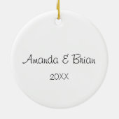 クマ&バニーオンザムーンカワイカップルカスタム セラミックオーナメント (裏面)