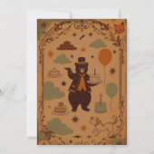 クマ&バルーン誕生日パレード 招待状 (裏面)