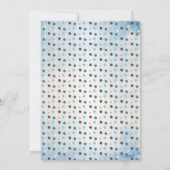 クマ |ブルーアンブレラバーリーウェイボーイベビー 招待状 (裏面)