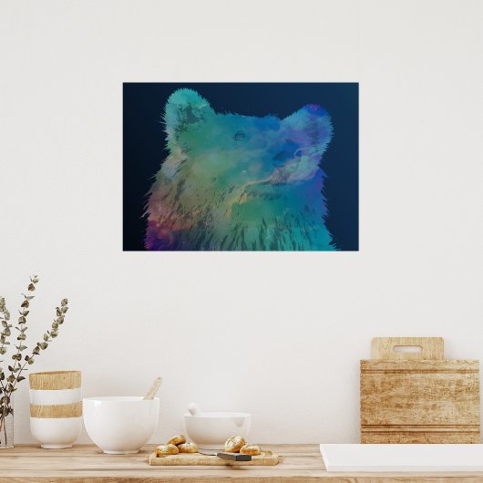 クマ ポスター (キッチン)