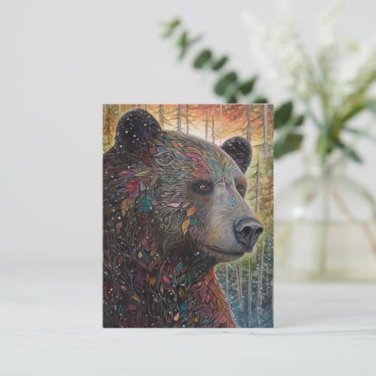 クマ ポストカード (スタンド正面)