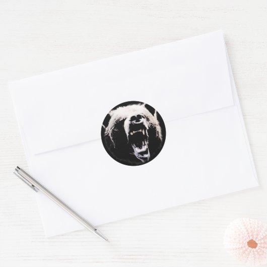 クマ ラウンドシール (封筒)