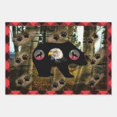 クマ ラッピングペーパーシート (正面3)