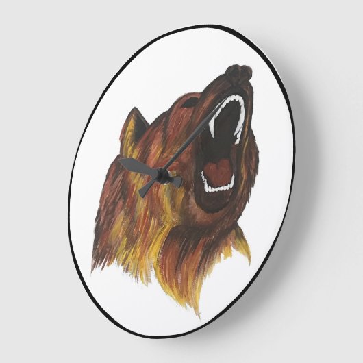 クマ ラージ壁時計 (傾斜)