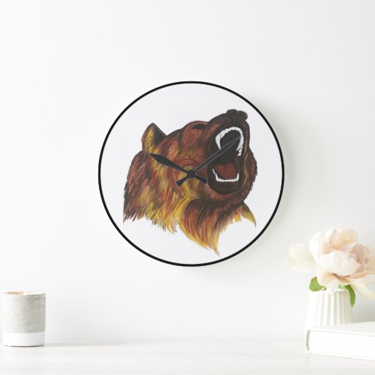 クマ ラージ壁時計 (ホーム)