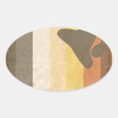 クマ 楕円形シール (正面)