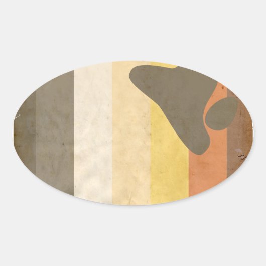 クマ 楕円形シール (正面)