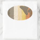 クマ 楕円形シール (バッグ)