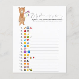 クマ – 絵文字写真ゲーム赤ちゃんシャワー