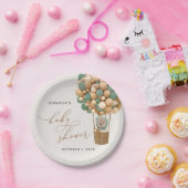 クマ、緑の風船、熱気球、赤ちゃんシャワー ペーパープレート (パーティー)