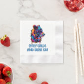 クマ 縁ありカクテルナプキン (インサイチュ)