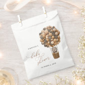 クマ、茶色の風船、熱気球、赤ちゃんシャワー フェイバーバッグ (クリップ留めされた状態)