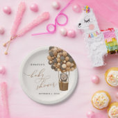 クマ、茶色の風船、熱気球、赤ちゃんシャワー ペーパープレート (パーティー)