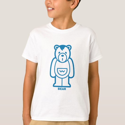 クマ(青) Tシャツ (正面)