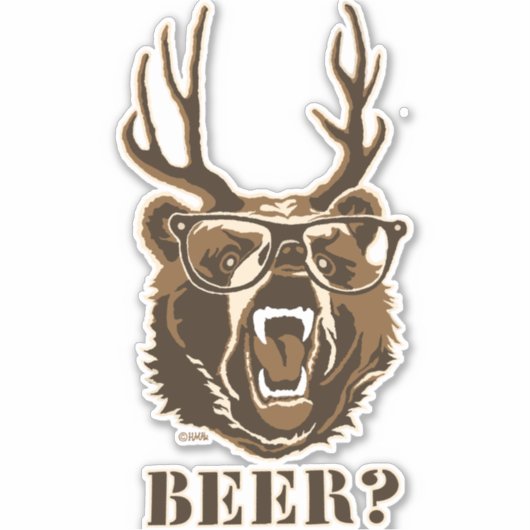 クマ、鹿またはビール シール (正面)