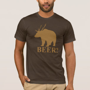 クマ+鹿=ビール?シャツ Tシャツ