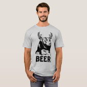 クマ+鹿=ビール Tシャツ (正面フル)