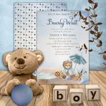 クマ | Blue AnブレラBearly Wait Boy Baby Shower