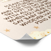 クマBohoバルーンはベビーゲームサインを言わない ポスター (角)