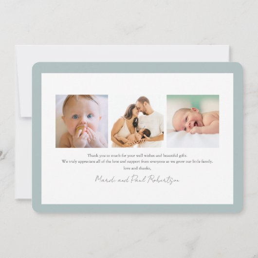 クマCubバルーン少年の誕生のお知らせ 招待状 (裏面)