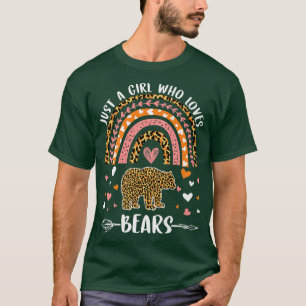 クマPを愛する少女だけかわいいレインボーヒョウ Tシャツ