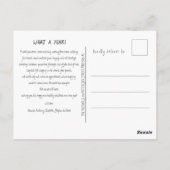 クミニマルリパーソナライズされたスマスホリデー ポストカード (裏面)