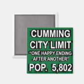 クミングルジアおもしろいシティリミットサイン マグネット (正面/裏面)