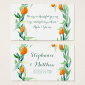 クムクアットローレルリーフリース結婚式の引き出物ギフトラベル (正面&裏面)