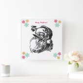 「 – クメリーリスマス」アクリル製壁掛け時計 スクエア壁時計 (ホーム)