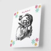 「 – クメリーリスマス」アクリル製壁掛け時計 スクエア壁時計 (傾斜)