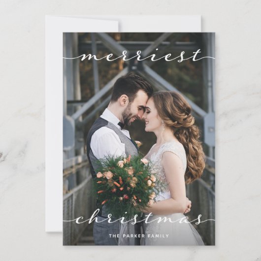 クメリーリスマス | 1枚のフォトスクリプトウ素朴ッド シーズンカード (正面)