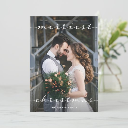 クメリーリスマス | 1枚のフォトスクリプトウ素朴ッド シーズンカード (スタンド正面)