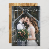 クメリーリスマス | 1枚のフォトスクリプトウ素朴ッド シーズンカード (正面/裏面)