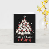 クメリールキンクリスマスおもしろいの鶏F カード (黄色い花)