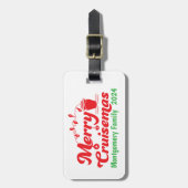クメリールーゼマパーソナライズされたス族 ラゲッジタグ (正面縦)