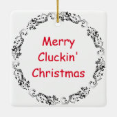 クメリールーチンクリスマスフライドチキン セラミックオーナメント (裏面)