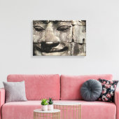 クメールストーン顔...カンボジア・バイヨン・テンプル キャンバスプリント (インサイチュ (リビング))