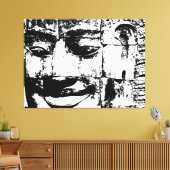 クメールストーン顔...カンボジア・バイヨン・テンプル キャンバスプリント (インサイチュ (リビング))