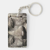 クメールストーン顔...カンボジア・バイヨン・テンプル キーホルダー (裏面)