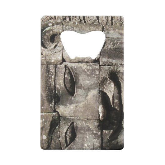 クメールストーン顔...カンボジア・バイヨン・テンプル クレジットカード栓抜き (裏面)