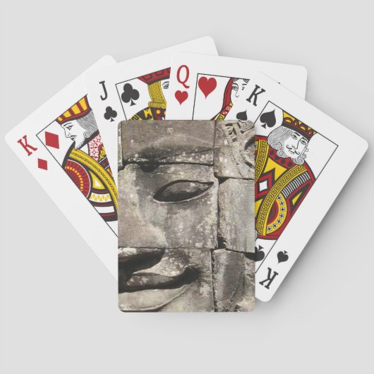 クメールストーン顔...カンボジア・バイヨン・テンプル トランプ (裏面)