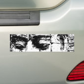 クメールストーン顔...カンボジア・バイヨン・テンプル バンパーステッカー (車上)