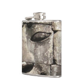 クメールストーン顔...カンボジア・バイヨン・テンプル フラスク (左)