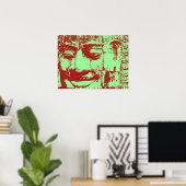 クメールストーン顔...カンボジア・バイヨン・テンプル ポスター (ホームオフィス)