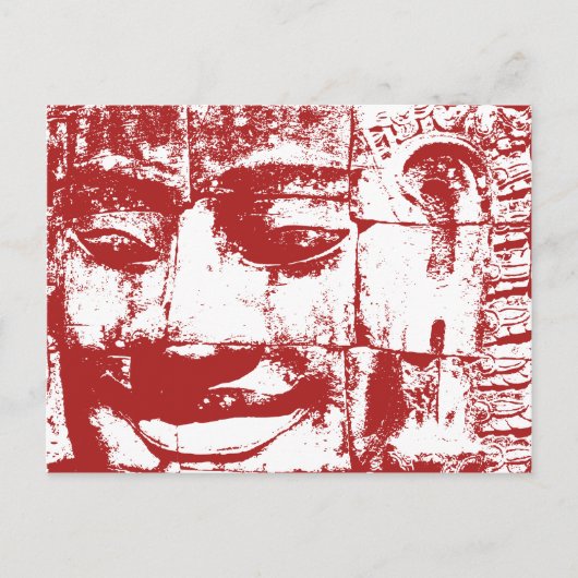 クメールストーン顔...カンボジア・バイヨン・テンプル ポストカード (正面)