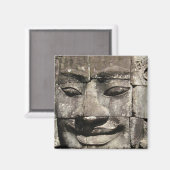 クメールストーン顔...カンボジア・バイヨン・テンプル マグネット (正面/裏面)