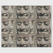 クメールストーン顔...カンボジア・バイヨン・テンプル ラッピングペーパー (フラット)