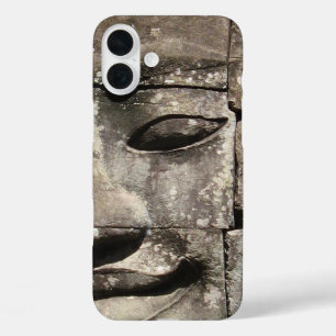 クメールストーン顔...カンボジア・バイヨン・テンプル iPhone 16 PLUSケース