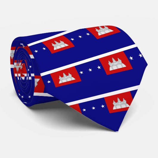 クメール王国共和国(សាធារណរដ្ឋខ្មែរ)の旗 ネクタイ (ロール)