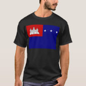 クメール王国共和国(សាធារណរដ្ឋខ្មែរ)の旗 Tシャツ (正面)